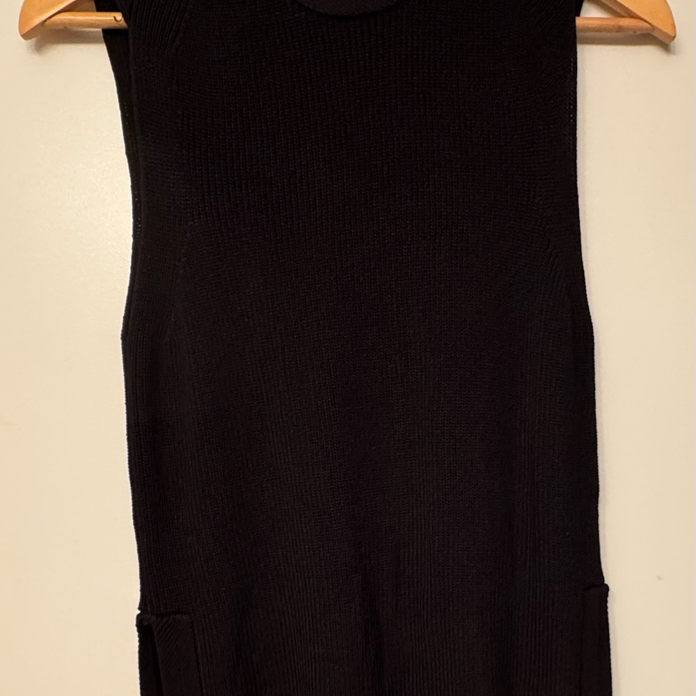 Aritzia | Wilfred Palmier Sleeveless Tunic Sweater Vest Black | US M - Picture 12 of 16